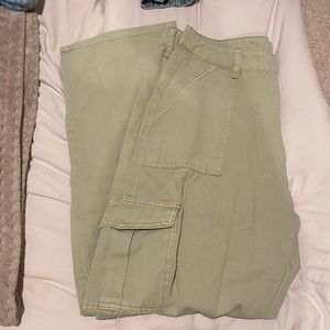 Green khaki jeans